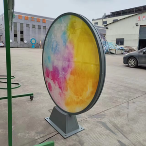 Senzhao Décoration à la mode Forme de lune lumineuse Led Sculpture Réverbère Motif Lumière - Product Image 3