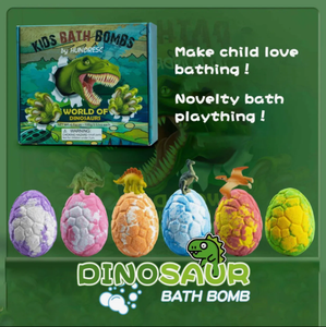 Provet Set hadiah bom mandi bola telur dinosaurus bahan alami fizza mandi beraroma Label santai - Product Image 5