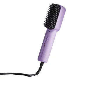 2024 New Product Hair Styling Tools 3d Electric Hot Comb Hair Straightener Detangling Hair Brush