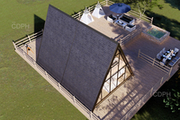 Villa d'hôtel dans un arbre préfabriqué au design moderne Belle structure à ossature en acier Morden pour un séjour de vacances en panneau sandwich