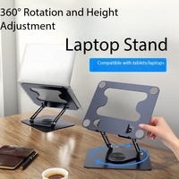 Support pour ordinateur portable en métal pliable et réglable à 360 degrés, support pivotant stable pour ordinateur portable, support de refroidissement pour MacBook