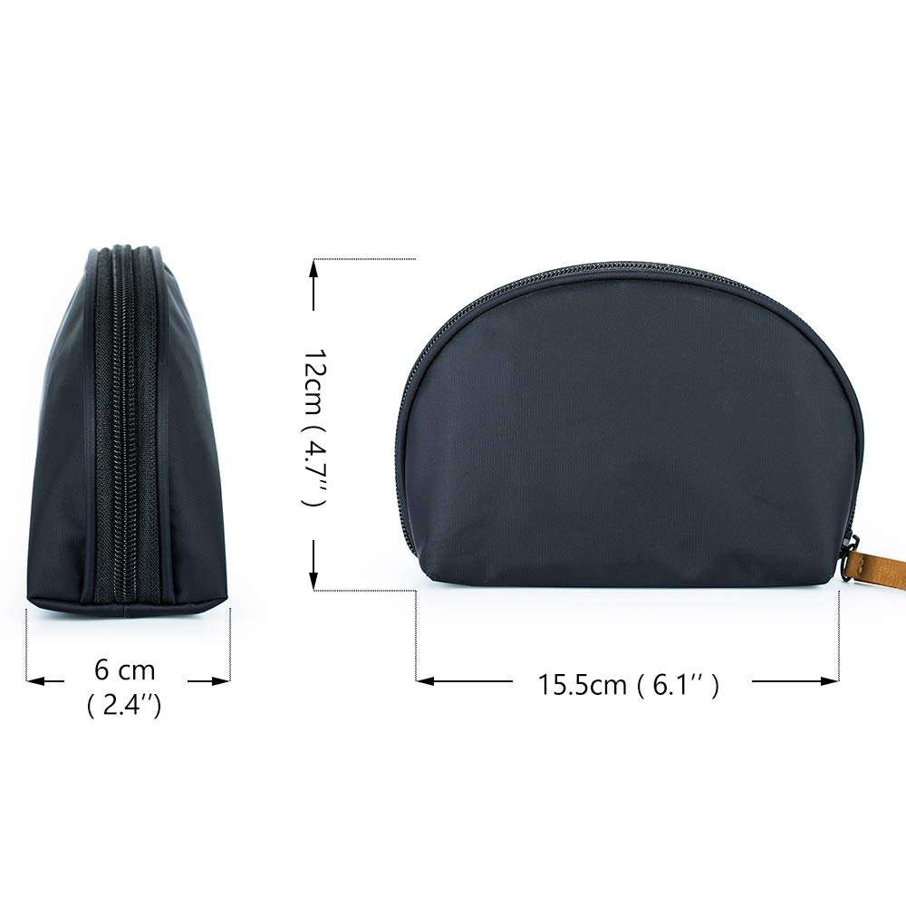 Half Moon Cosmetic Bag Portable Waterproof Makeup Pouch