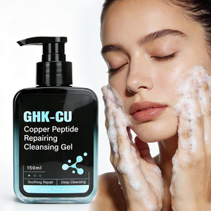 Gel Limpiador <span class=keywords><strong>de</strong></span> Péptidos <span class=keywords><strong>de</strong></span> Cobre <span class=keywords><strong>de</strong></span> Marca Privada |   Reparación OEM/ODM: Limpiador Facial |   Limpiador Fortalecedor <span class=keywords><strong>de</strong></span> Barrera GHK-Cu <span class=keywords><strong>de</strong></span> Marca Personalizada - Product Image 1