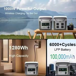 เครื่องกำเนิดไฟฟ้าพลังงานแสงอาทิตย์แบบพกพา 1200W แบตเตอรี่ LiFePO4 พร้อม MPPT USB-C สายต่อขยายในตัว สำหรับใช้งานกลางแจ้งในรถยนต์ คลื่นไซน์บริสุทธิ์ - Product Image 5