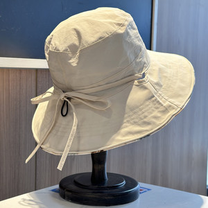 Chapeau de pêcheur pliable double face pour femme, chapeau d'été à large bord pour la protection solaire, chapeau d'extérieur amincissant le visage - Product Image 5