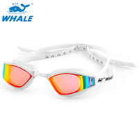 Lunettes de natation professionnelles anti-buée à profil bas et miroir, pour hommes et femmes adultes, idéales pour la compétition et l'entraînement en piscine