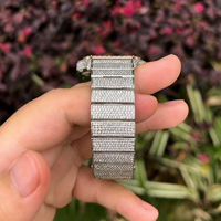 Montre mécanique de haute qualité sertie de moissanite, 40 mm, lunette sertie de diamants, résistante à l'eau, verre saphir, montre de plongée sportive pour homme