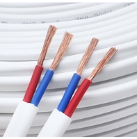 Câble souple YUWAN RVVB-3*0.75 blanc avec gaine en PVC, isolation 300V, personnalisable, pour usage industriel, bâtiment et domestique