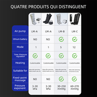 Nouvel équipement de physiothérapie de récupération sportive sans fil, thérapie par compression d'air, machine de drainage lymphatique, masseur pour les hanches et les jambes complètes, 12