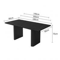 Quadratischer Esstisch aus Sinterstein mit Acrylbeinen, 6-Sitzer, Modernes Schwarzes Bar-Esszimmer-Set, E0-Klasse, Umweltfreundlich für Zuhause und Hotel