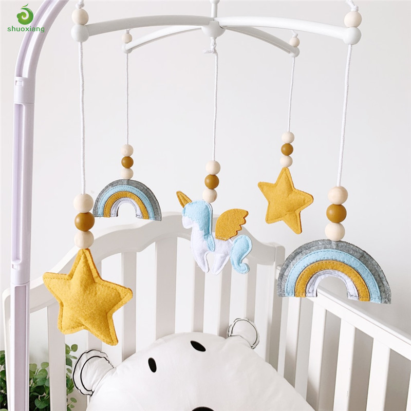 Скандинавский пастельный мобиль для детской кроватки, войлочный самолет, звезда, облако, игрушка, украшение для детской комнаты, аксессуар для потолка, мобиль для детской кроватки, подарок для будущей мамы