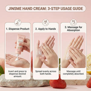 Strawberry Fruit-Scented <b>Hand</b> <b>Cream</b> <b>Set</b> 35ml Hyaluronic Acid Vitamin C Shea Butter Moisturizing Nourishing Anti-Aging Whitening - Product Image 4