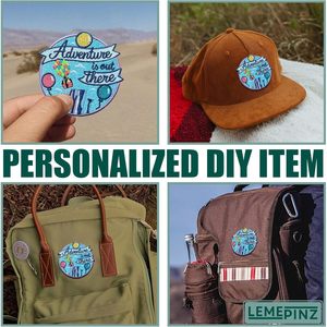 Adventure Is Out There Embroidery <b>Patch</b> 3 Inches Iron <b>On</b> <b>Sew</b> <b>On</b> Travel Applique <b>Patch</b> For Bags - Product Image 6