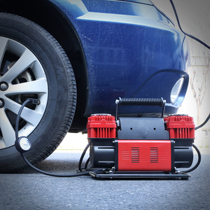 Heavy Duty Double กระบอกสูบรถบรรทุก RVs จักรยานและรถยนต์150 PSI แบบพกพา Air Pump 12V เครื่องอัดอากาศแบบพกพายาง Inflator - Product Image 6