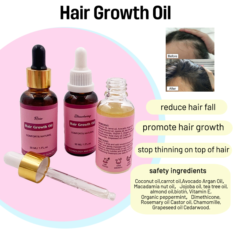 Huile de croissance des cheveux