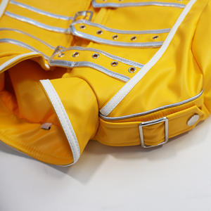 Disfraz <span class=keywords><strong>de</strong></span> Freddie Mercury, Cantante Principal <span class=keywords><strong>de</strong></span> Queen, Chaqueta <span class=keywords><strong>de</strong></span> Cuero Amarillo Estilo Punk Vintage para Hombre, Atuendo para Halloween y Carnaval - Product Image 3