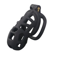 Delove Black 4 Ukuran Cock Ring Sleeve Lock Penis Cage Bondage Sex Toy Chastity Cages Resin Male Chastity Cock Cage Tahan Air untuk