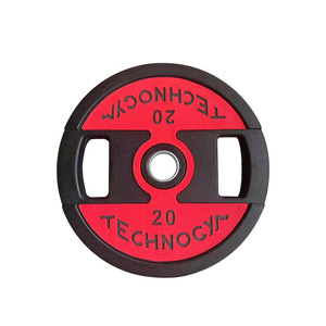 Disco de pesas Technogym de 20 kg con revestimiento de goma y orificios de agarre para uso doméstico y comercial - Product Image 1