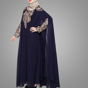 Großhandel Neueste Rundhals EID Ramadan Muslimisches Kaftan-Kleid Hochwertig Bestickte Dubai Lose Abendkleidung Islamische Bekleidung Abaya - Product Image 4