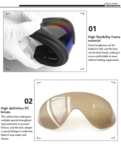 قناع كامل للوجه درع جديد دراجة نارية نظارات موتوكروس ركوب الدراجات حماية نظارات دراجة نارية - Product Image 4