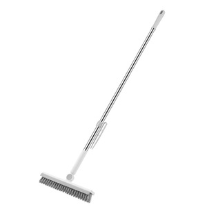 Brosse de nettoyage multifonctionnelle 3 en 1 pour sols de salle de bain, avec poils en fil d'acier, pour carrelage et fentes - Product Image 1
