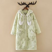 Peignoir de nuit en velours corail rembourré en coton à trois couches, à manches longues, à capuche, thermique, pour femme, automne/hiver, vêtement d'intérieur