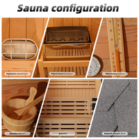 Outdoor-Fass-Sauna für 1-6 Personen, Dampfsauna mit Heizung