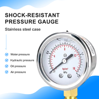 Custom Logo Stainless Steel Pressure Gauge Chemical Resistant Glycerin Filled Pressure Gauges