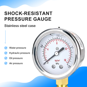 사용자 정의 로고 스테인레스 스틸 압력 게이지 내 화학성 글리세린 충전 압력 게이지 - Product Image 4