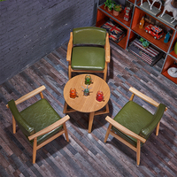 Ensemble de meubles en bois rond très vendu, tables à manger au design moderne pour café