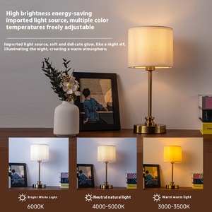 Tùy Chỉnh Pháp Vải Đèn Cạnh Giường Ngủ Retro Bảng Đèn Hình Bầu Dục Bóng Đèn Linh Hoạt Cho Phòng Ngủ Trang Trí Không Dây Có Thể Sạc Lại Bảng Đèn - Product Image 3