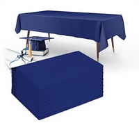 Manteles de Plástico Rectangulares Desechables de Primera Calidad con Patrón Geométrico de Color Sólido de 54x108 Pulgadas, Decorativos para Fiestas, a Prueba de Fugas
