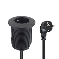 Prise de courant encastrée de bureau 60mm 1 prise UE avec 1 chargeur USB-C