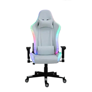 <span class=keywords><strong>La</strong></span> <span class=keywords><strong>Silla</strong></span> de juego Rgb de Color de brillo ajustable de cuero más cómoda <span class=keywords><strong>silla</strong></span> de jugador blanca con logotipo personalizado de Foshan chino - Product Image 1