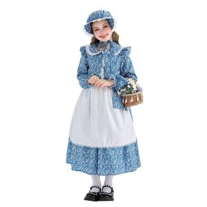 Disfraz de Halloween para Niñas Estilo Colonial - Vestido Temático de Pionera de la Pradera, Estilo Europeo, Sirvienta Pastoral - Product Image 3