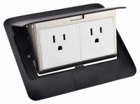 Prise de sol escamotable en cuivre/aluminium pour cuisine brésilienne, 3 prises, courant nominal 13A, IP45, usage commercial, câble USB de 0,5 m