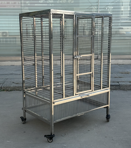 Gabbia Premium per Uccelli di Grandi Dimensioni, Best Seller, in Acciaio Inox con Vassoio in Plastica, Recinto per Pappagalli e Piccioni, Gabbia Extra Large per Allevamento - Product Image 2