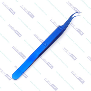 Pince à cils incurvée avec des cils de couleur bleu ou choix du client - Product Image 4