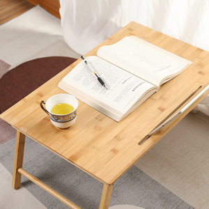 Wood Bedside <b>Foldable</b> <b>Desk</b> Japanese Style <b>Small</b> Table For Reading Or Working On Bed Or Floor - Product Image 3