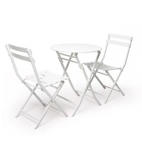 Meubles de jardin pliants portables modernes Table en fer pratique Ensemble de chaises Home Bar Beach Outdoor