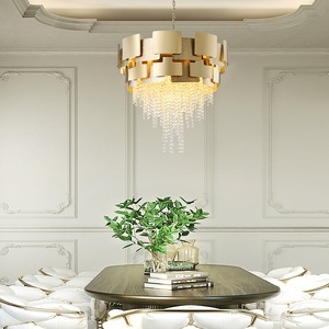 High Quality Home Decor Nordic Modern Gold Luxury K9 Crystal Raindrop <b>Chandelier</b> for Hotel Project - Product Image 1