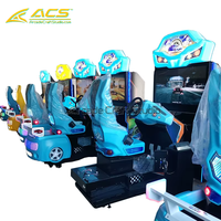Volant de course ACS Blue Extreme Feeling Raspberry Pi pour machine d'arcade automobile, chaise de jeu pliable en métal avec mouvement japonais