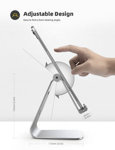 Support de tablette réglable multi-angles Lamicall A1 <span class=keywords><strong>pour</strong></span> bureau, gris, compatible avec les tablettes de 4 à 13 pouces, liseuse électronique, appareil intelligent - Product Image 5