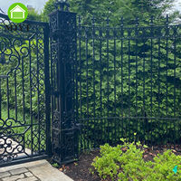 MJYT Portails d'entrée de luxe en fer forgé pour villas, châteaux et manoirs - Écologiques, faciles à assembler, modélisation 3D, couleur personnalisée