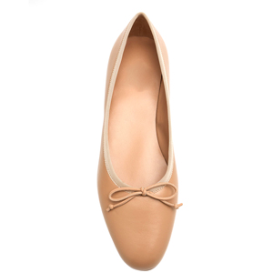 Zapatos de Baile de Tacón Cuadrado para Mujer, Estilo <span class=keywords><strong>Bailarina</strong></span>, Color Nude, Otoñales, Cómodos, con Suela Antideslizante, Plegables, Parte Superior de Cuero Genuino - Product Image 2
