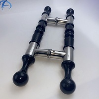 Nouvelle conception Poignée de porte intérieure en acier inoxydable noir cristal Accessoires de quincaillerie de porte Austin Poignée de porte en verre pour villa