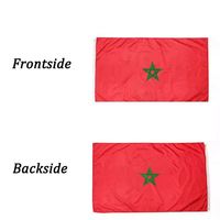 Drapeau du Maroc en polyester 68D avec œillets en laiton, personnalisé, vente en gros