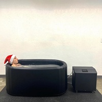 Baignoire chaude pliable baignoire à plat piscine de glace pour la récupération de la forme physique