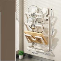Couvercle mural multifonctionnel pour casseroles sans rinçage avec aspiration forte Support de rangement pour casseroles Support de rangement pour couvercles de casseroles