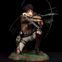 Figura de Acción Coleccionable de Anime en PVC, Eren, Levi y Mikasa de Ataque a los Titanes, 18 cm, Gran Venta